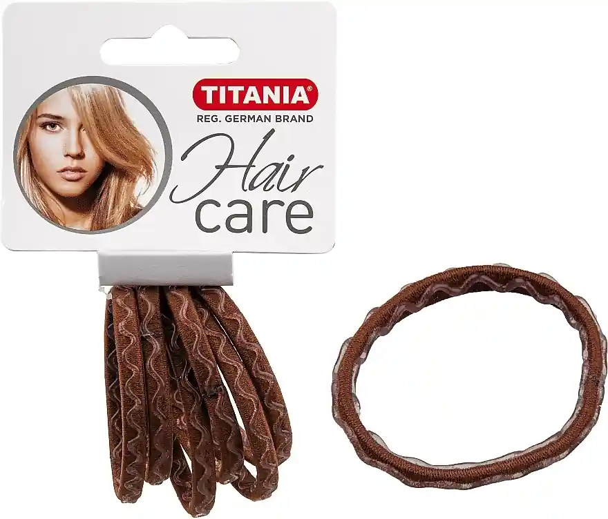 Anti Ziep Hair Tie, nylon, 6 pcs, brown - Accessories