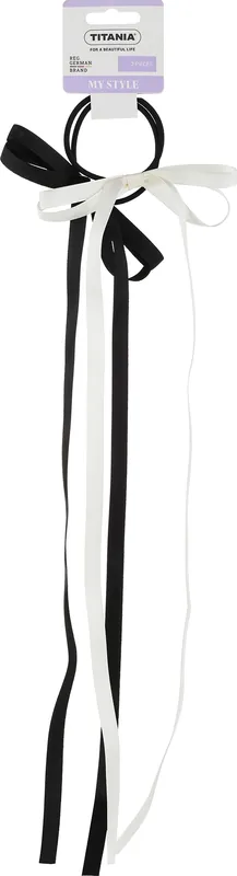 Hair clip, 8135, 2 pcs., black + white - Accessories