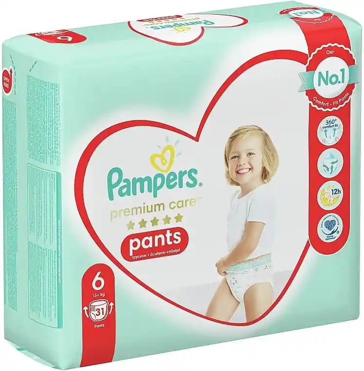 Nappy Pants, size 6 (15 + kg), 31 pcs - Health & Care