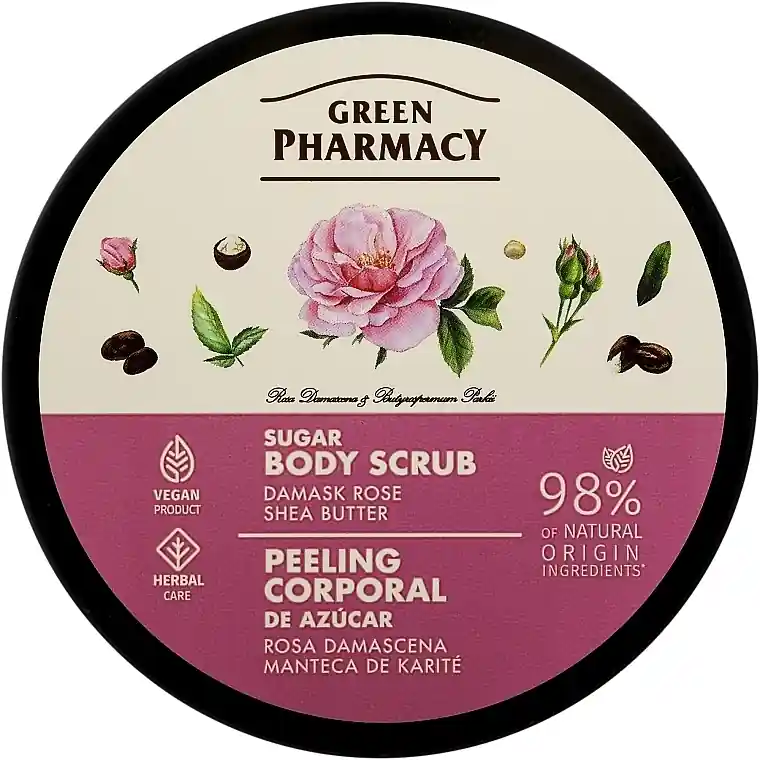 Damask Rose & Shea Butter Sugar Body Scrub - Bath and Body