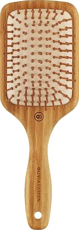Square Hair Brush, bamboo, L - Accessories