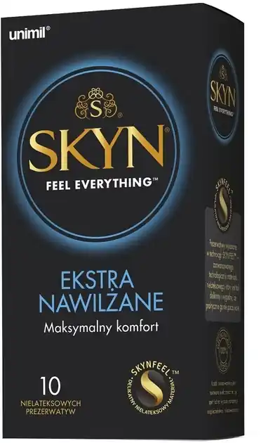 Latex-free condoms with extra lubricant, 10 pcs.