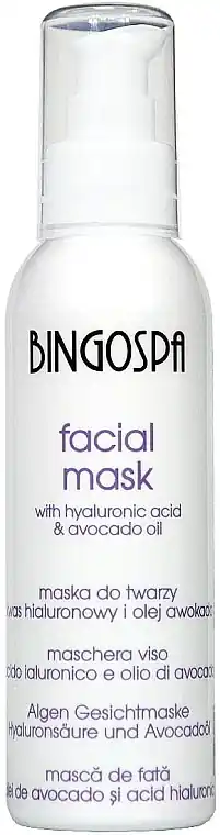 100% Avocado Oil and Hyaluronic Acid Face Mask - Skin Care Products
