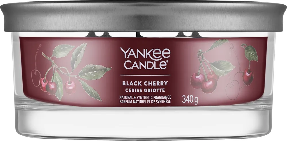 Scented Candle in Glass 'Black Cherry', 5 wicks - Bath and Body