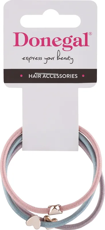 Hair Ties, FA-5735, 3 pcs., powdery, blue, light purple