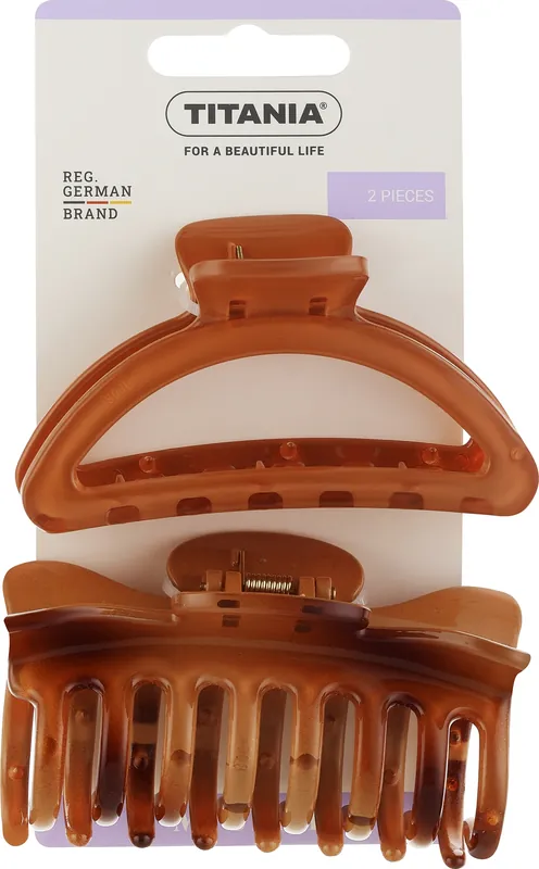 Hair Clips 8381, Caramel Brown - Accessories