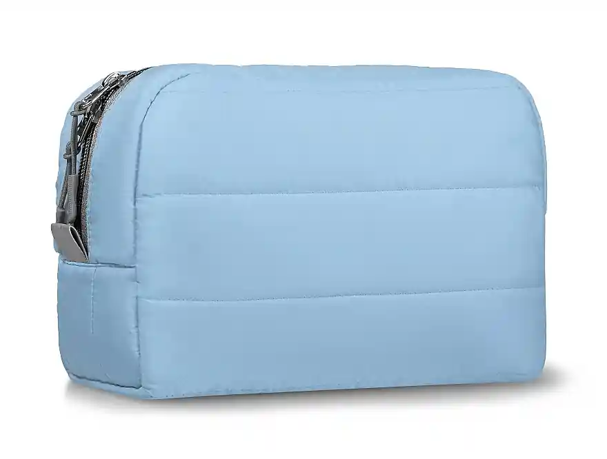 Quilted Classy Makeup Bag, light blue - Accessories