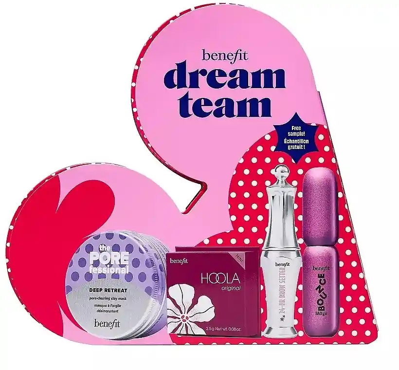 Benefit Dream Team Set (mascara/4g + brow/gel/3.5ml + powd/2.5g + f/mask/30ml) - Skin Care Products