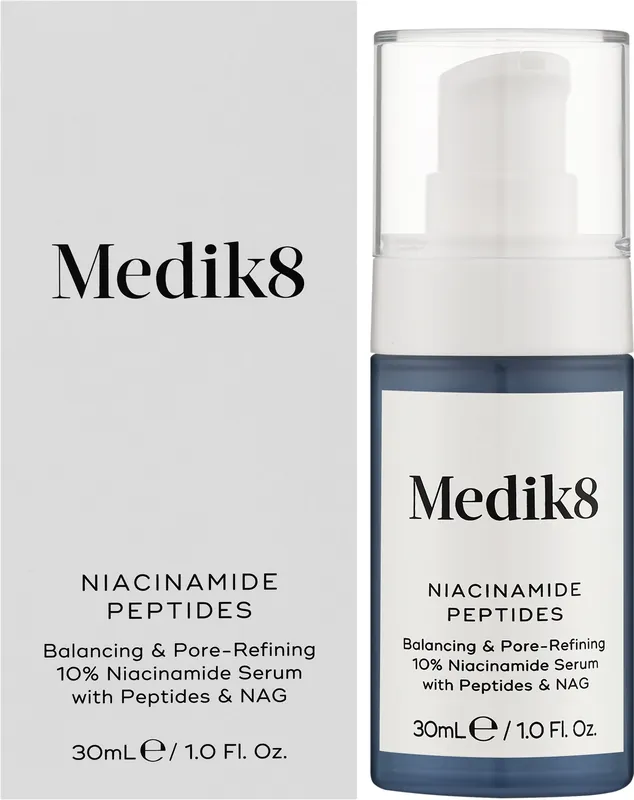 Peptide serum with 10% niacinamide for reducing breakouts and visually minimizing pores - Skin Care Products