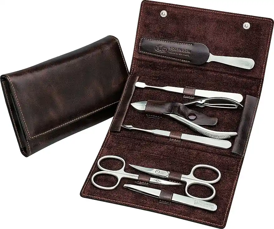 Manicure Set 'Antik', brown, 7 pcs - Accessories