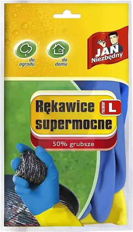 Super Durable Household Latex Gloves, size L - Jan Niezbedny