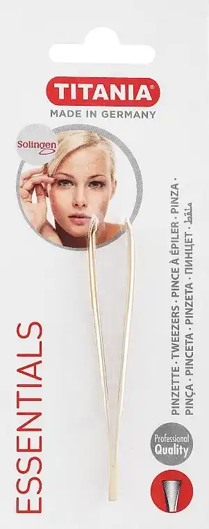 Straight Tweezers, golden, 8 cm, 1070/GGA - Accessories