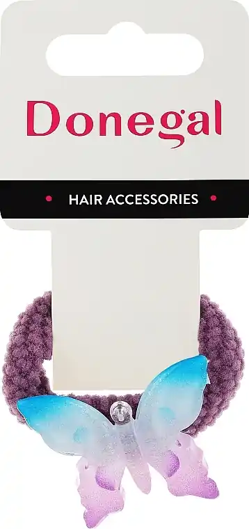 Hair Tie FA-5634, purple with butterfly