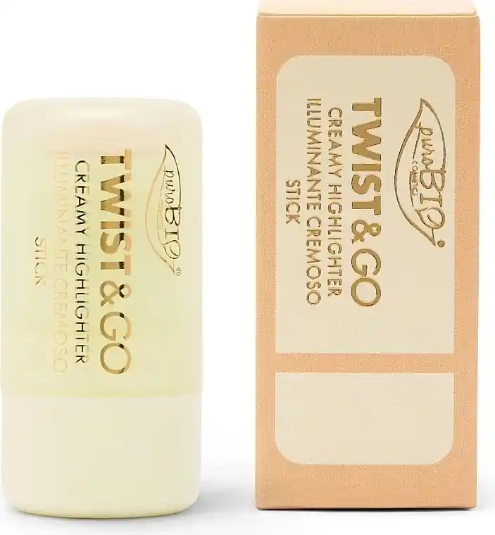 PuroBio Cosmetics TWIST & GO Creamy Highlighter Stick - Makeup