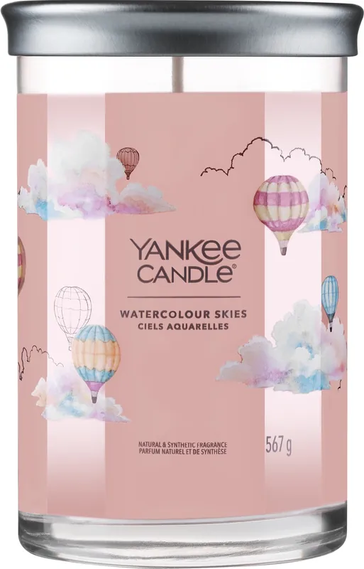 Scented Candle in Glass 'Watercolor Sky', 2 wicks - Bath and Body