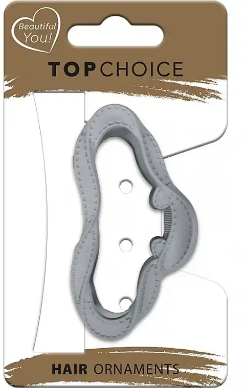 Claw Clip with Stitching, matte, 20940, grey - Accessories