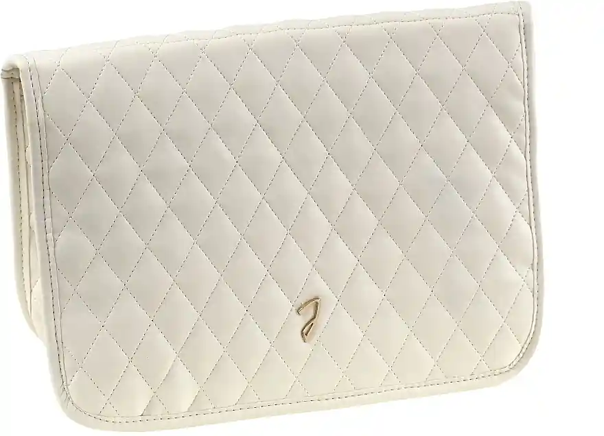 Quilted Cosmetic Bag 21.5x27.5x10 cm, A6114VT, beige - Accessories