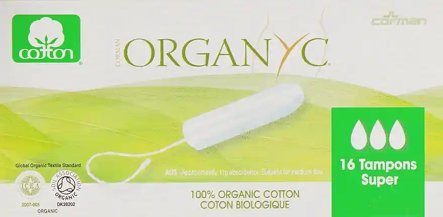 Organic Cotton Tampons, 16 pcs - Bath and Body