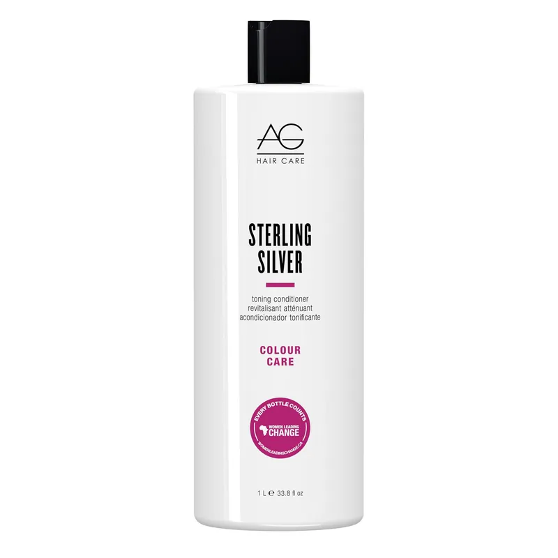 AG Hair Sterling Silver Toning Purple Conditioner for Blonde & Silver Hair 33.8 oz - AG HAIR CARE