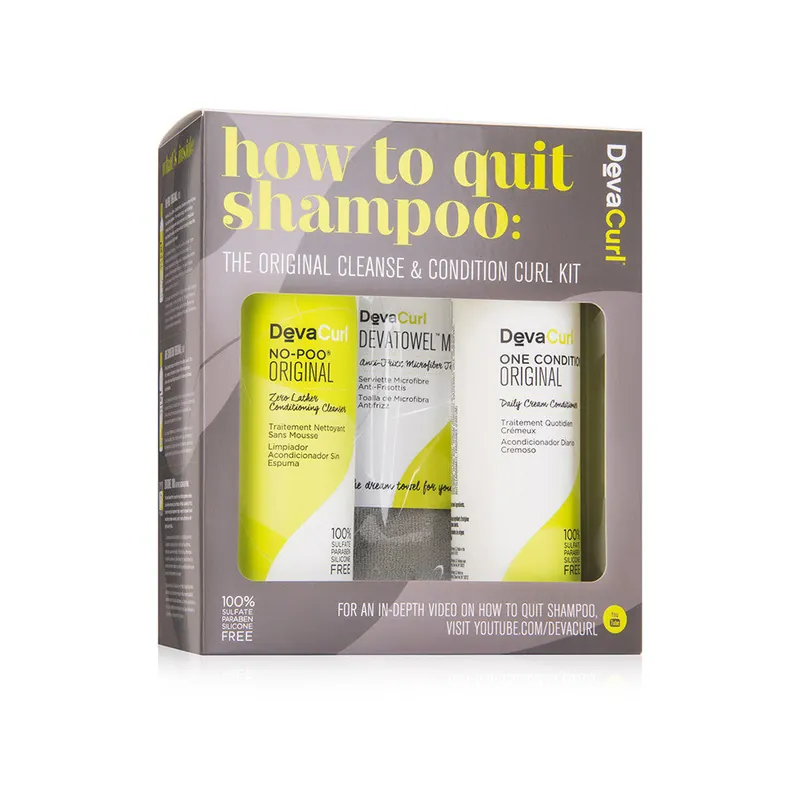 DEVACURL HOW TO QUIT SHAMPOO KIT FOR CURLY HAIR