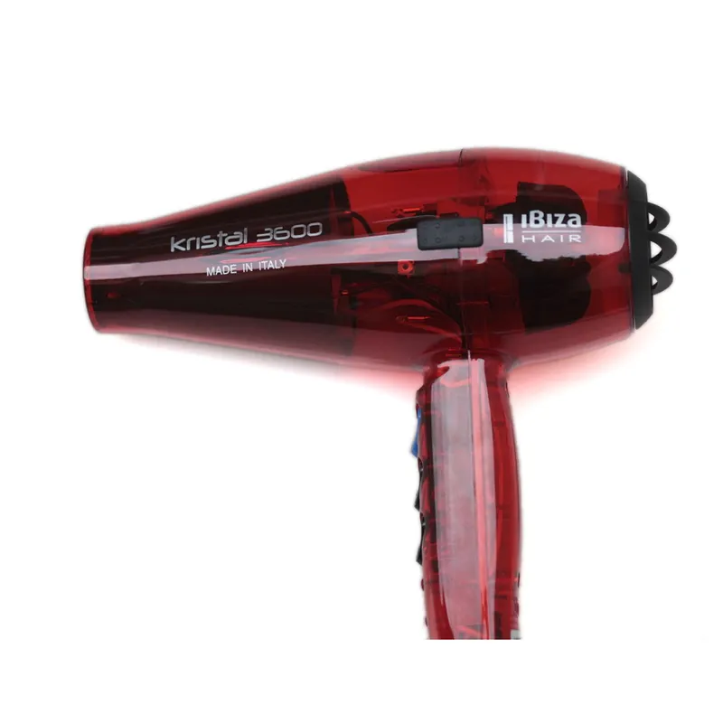 IBIZA HAIR KRISTAL 3600 HAIR DRYERS TRANSLUCENT RED
