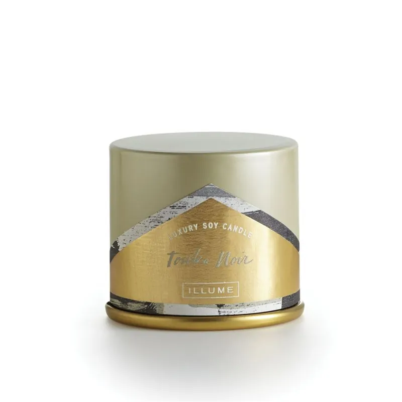 ILLUME LUXURY SOY CANDLE Vanity Tin - TONKA NOIR