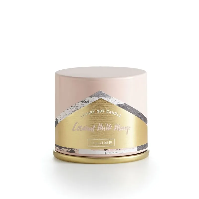 ILLUME LUXURY SOY CANDLE DEMI Vanity Tin - COCONUT MILK MANGO