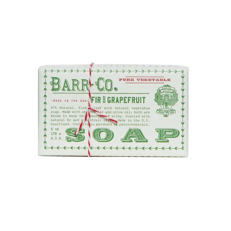 BARR-CO. FIR & GRAPEFRUIT TRIPLE MILLED BAR SOAP