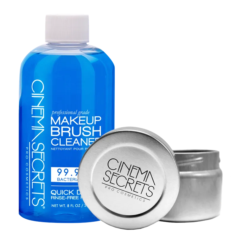 CINEMA SECRETS PROFESSIONAL MAKEUP BRUSH CLEANER PRO STARTER KIT +TIN