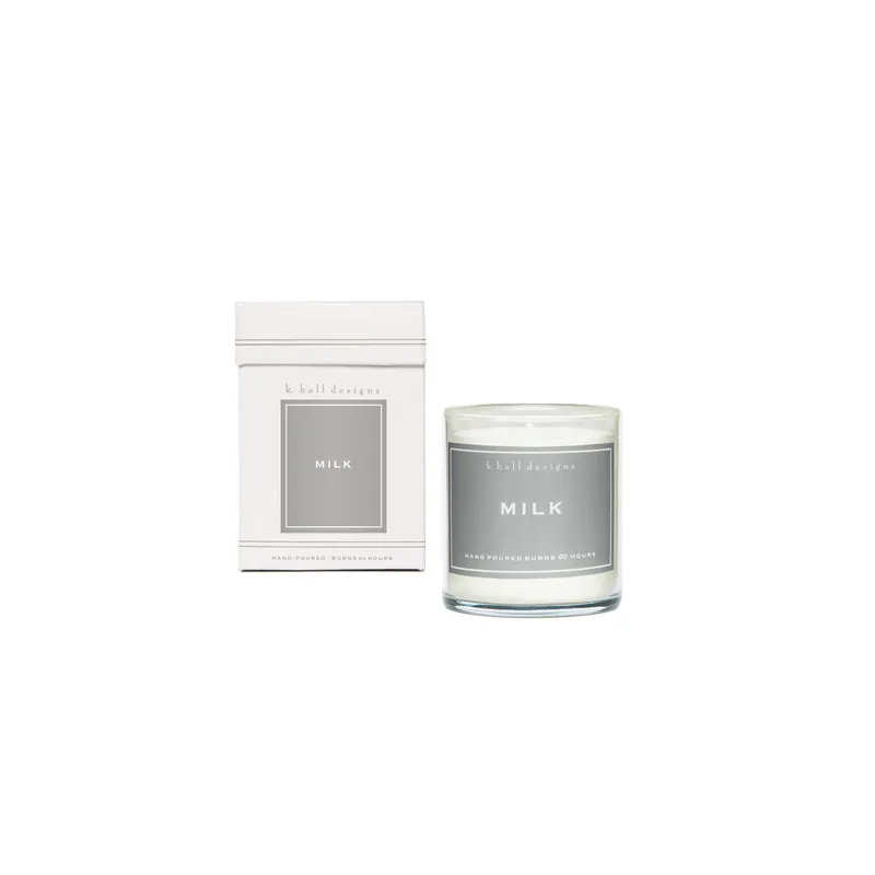 K. HALL DESIGNS MILK JAR CANDLE - K.HALL DESIGNS