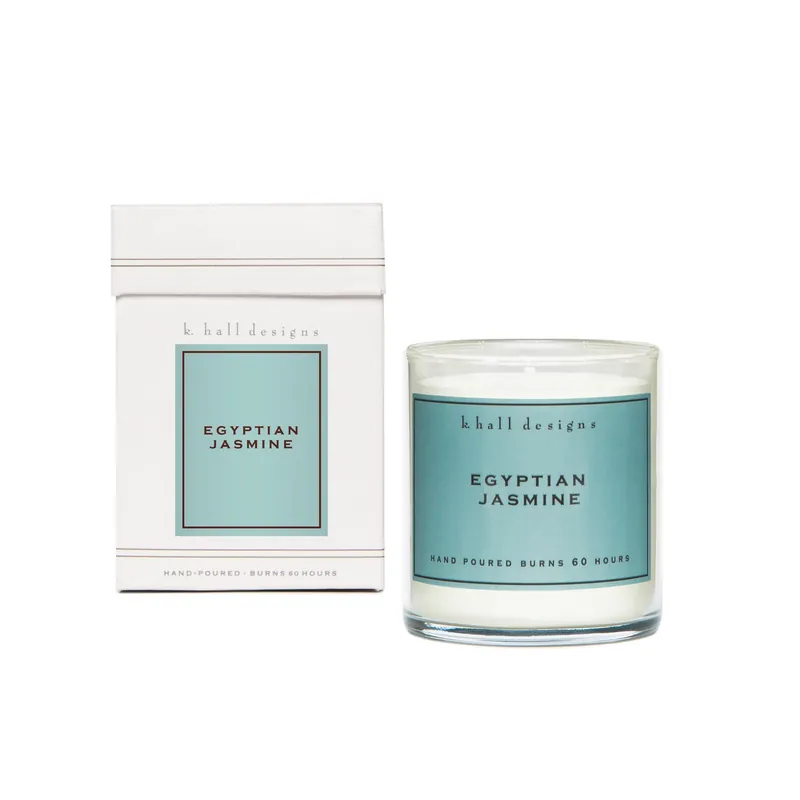 K. HALL DESIGNS EGYPTIAN JASMINE JAR CANDLE - K.HALL DESIGNS