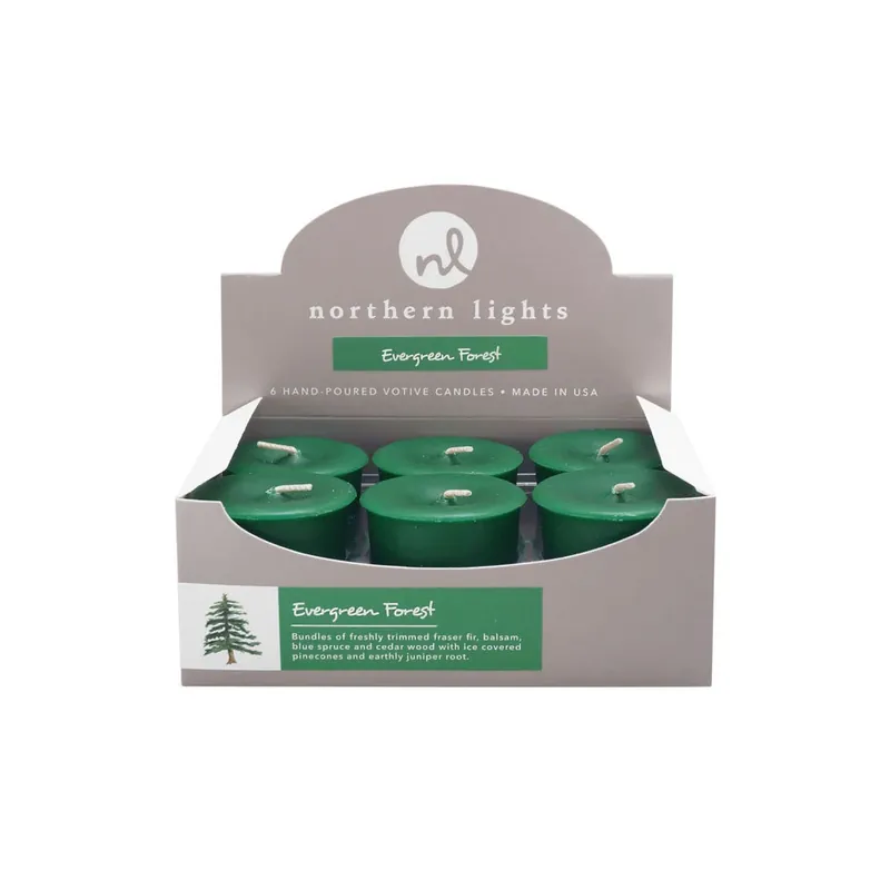 NORTHERN LIGHTS VOTIVES - EVERGREEN FOREST