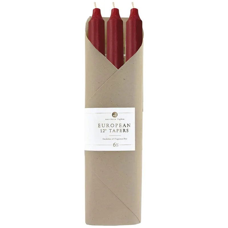NORTHERN LIGHTS TAPERS 6PK GIFT SET - BORDEAUX