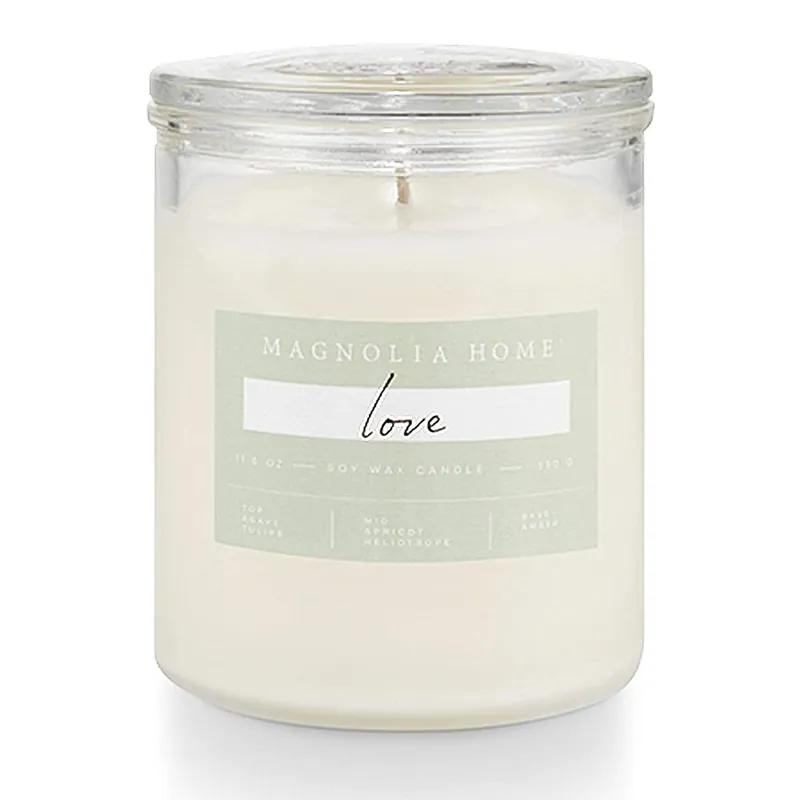 MAGNOLIA HOME LIDDED-GLASS CANDLE - LOVE