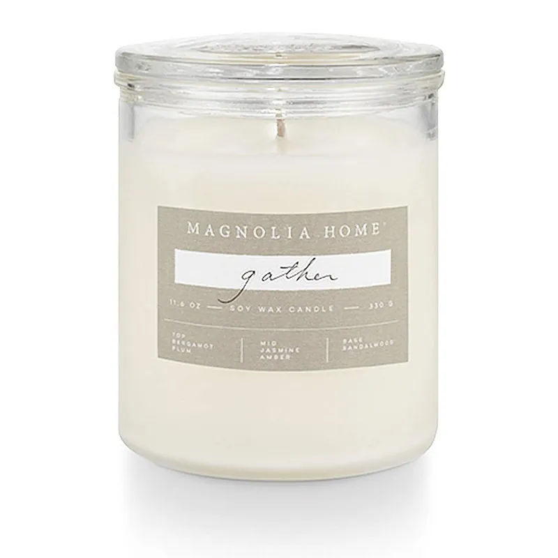 MAGNOLIA HOME LIDDED-GLASS CANDLE - GATHER