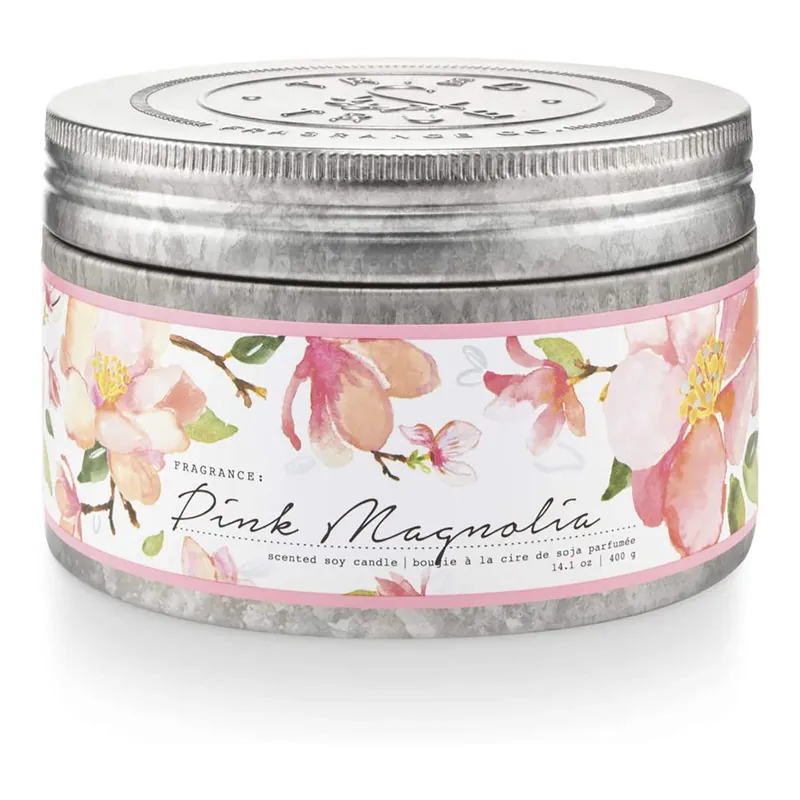 TRIED & TRUE LARGE TIN CANDLE - PINK MAGNOLIA