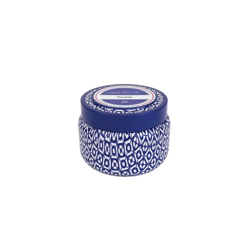CAPRI BLUE PRINTED TRAVEL TIN - PARIS
