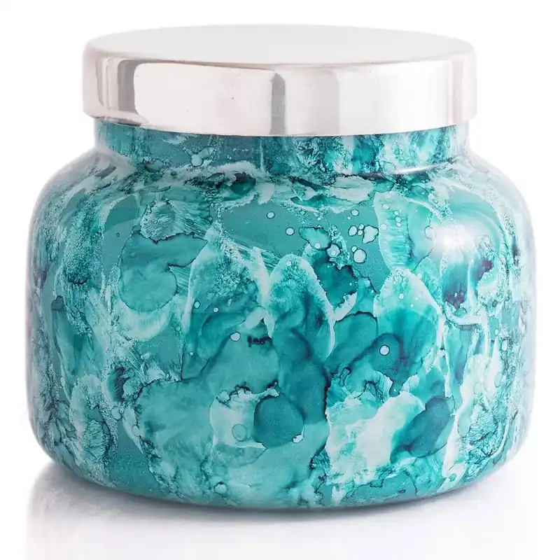 CAPRI BLUE WATERCOLOR SIGNATURE JAR - VOLCANO