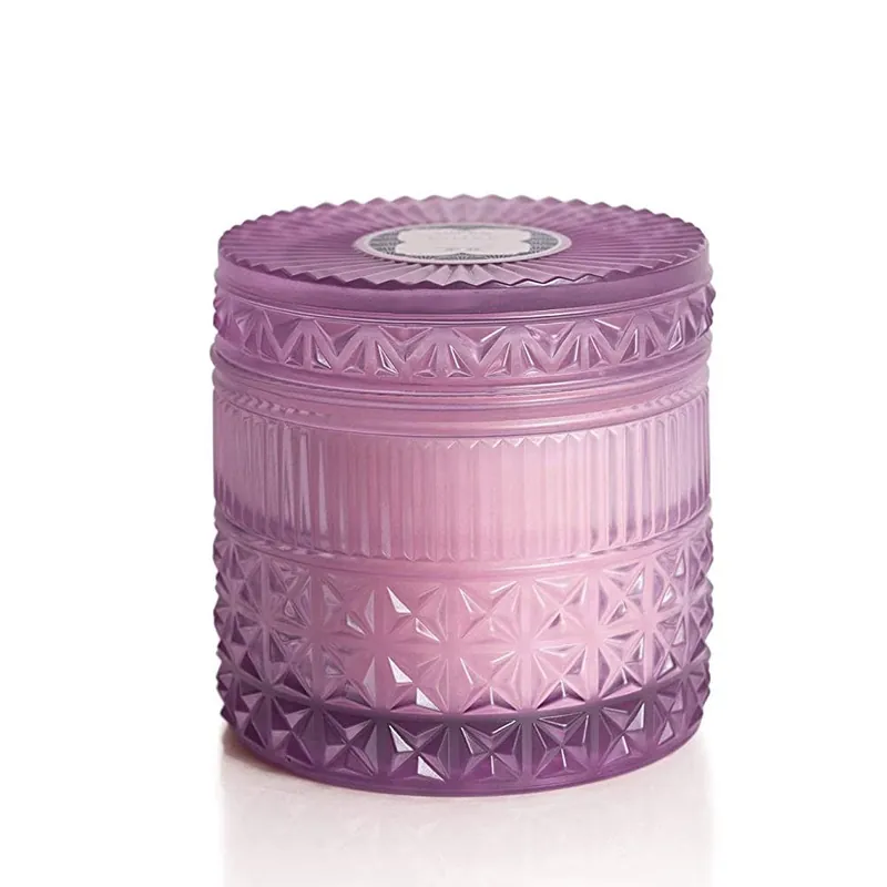 CAPRI BLUE FACETED JAR - BLUE JEAN