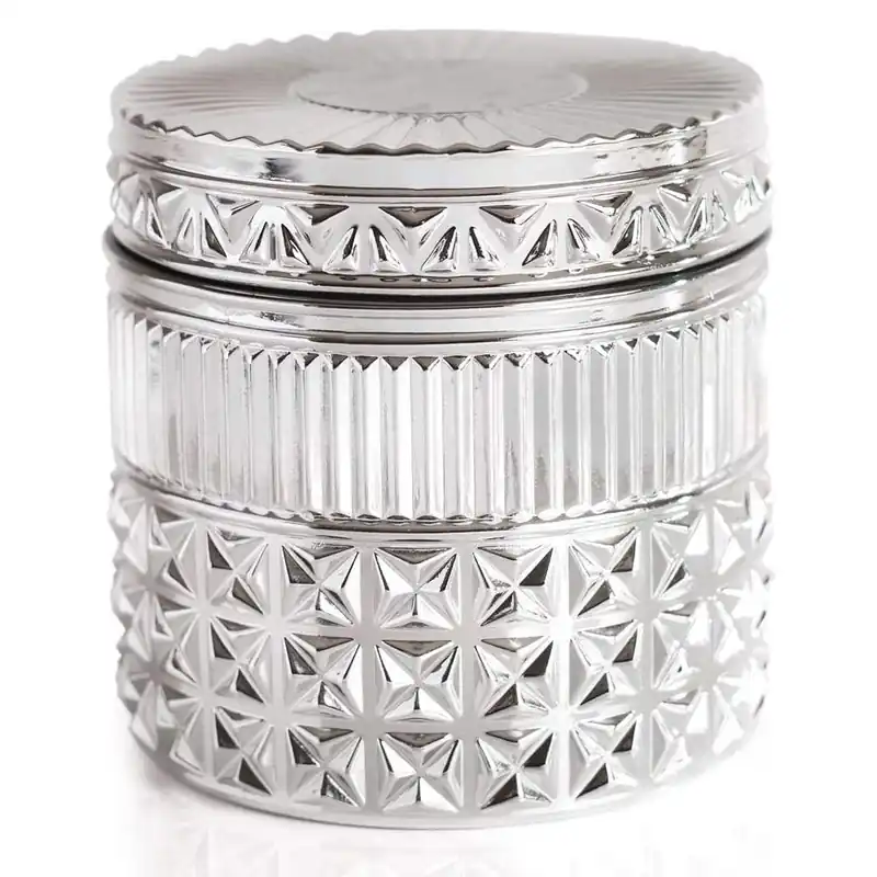 CAPRI BLUE GILDED FACETED JAR - CITRUS & VIOLET HAZE