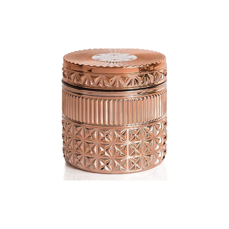 CAPRI BLUE GILDED FACETED JAR - PINK GRAPEFRUIT & PROSECCO
