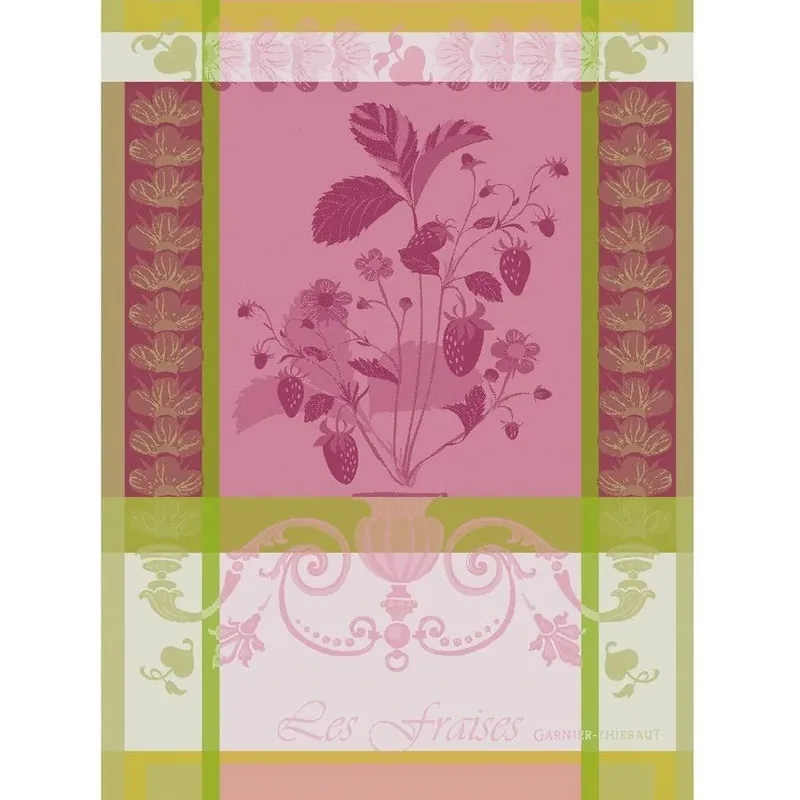 GARNIER-THIEBAUT FRANCE FRAISIER ROSE KITCHEN TOWEL