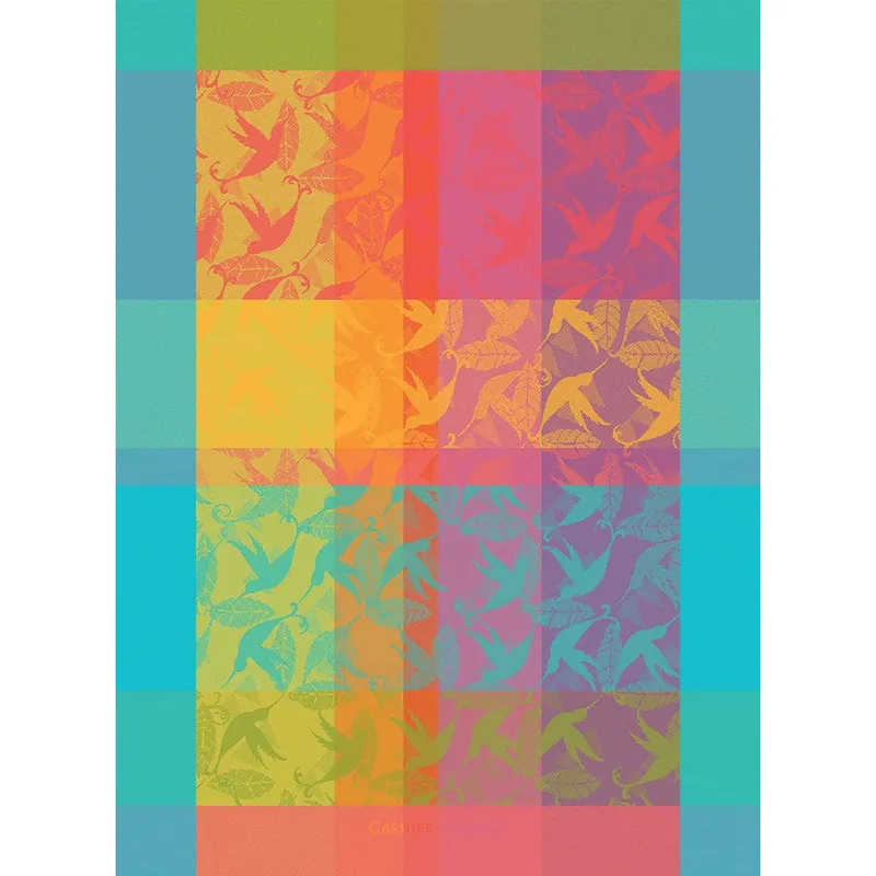 GARNIER-THIEBAUT FRANCE MILLE COLIBRIS ANTILLES KITCHEN TOWEL