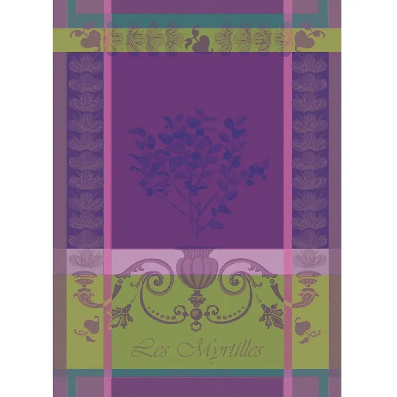 GARNIER-THIEBAUT FRANCE MYRTILLES VIOLET KITCHEN TOWEL
