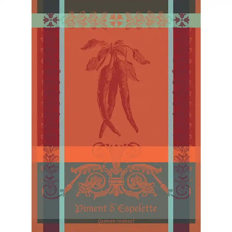 GARNIER-THIEBAUT FRANCE PIMENT D'ESPELETTE EPICES KITCHEN TOWEL