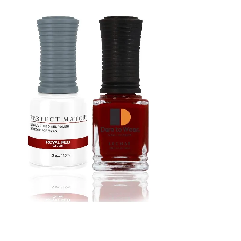 LECHAT Perfect Match Royal Red Gel Polish & Nail Lacquer