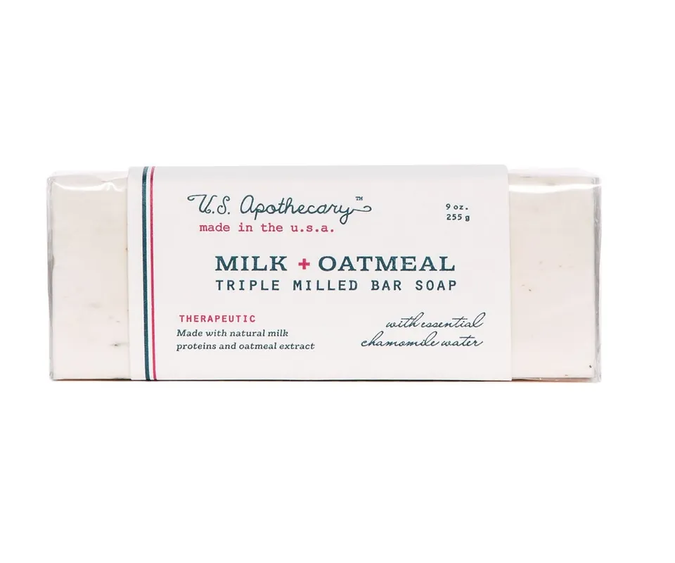 U.S. APOTHECARY MILK AND OATMEAL BAR SOAP