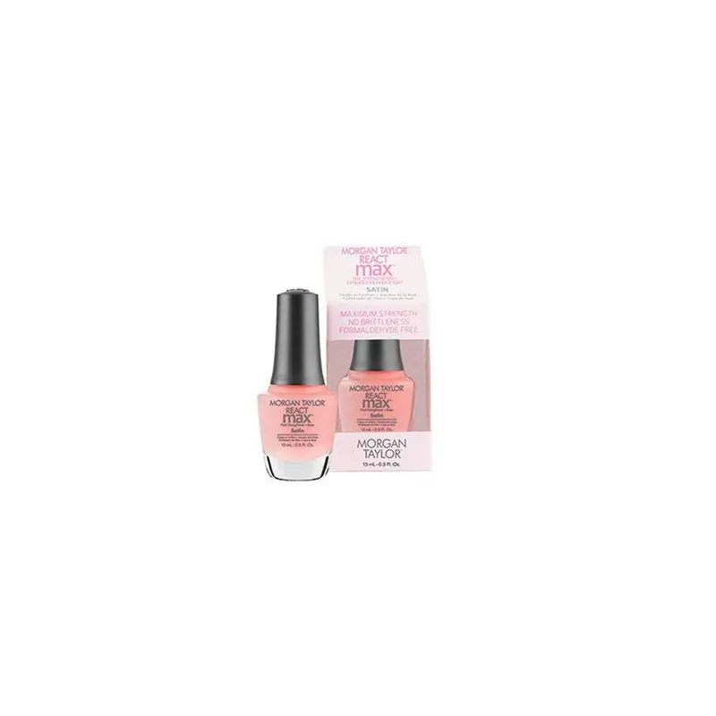 MORGAN TAYLOR REACTMAX SATIN NAIL STRENGTHENER + EXTENDED WEAR BASE COAT