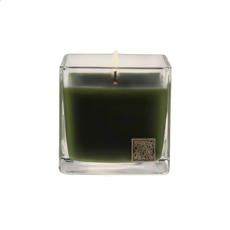 AROMATIQUE THE SMELL OF GARDENIA GLASS CUBE CANDLE