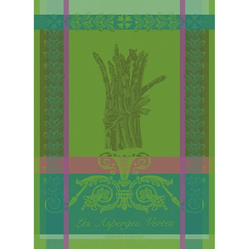 GARNIER-THIEBAUT FRANCE VERTES GAZON FRENCH JACQUARD TEA TOWEL